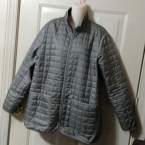 Lands End Puffer Taupe Puffer Jacket Coat